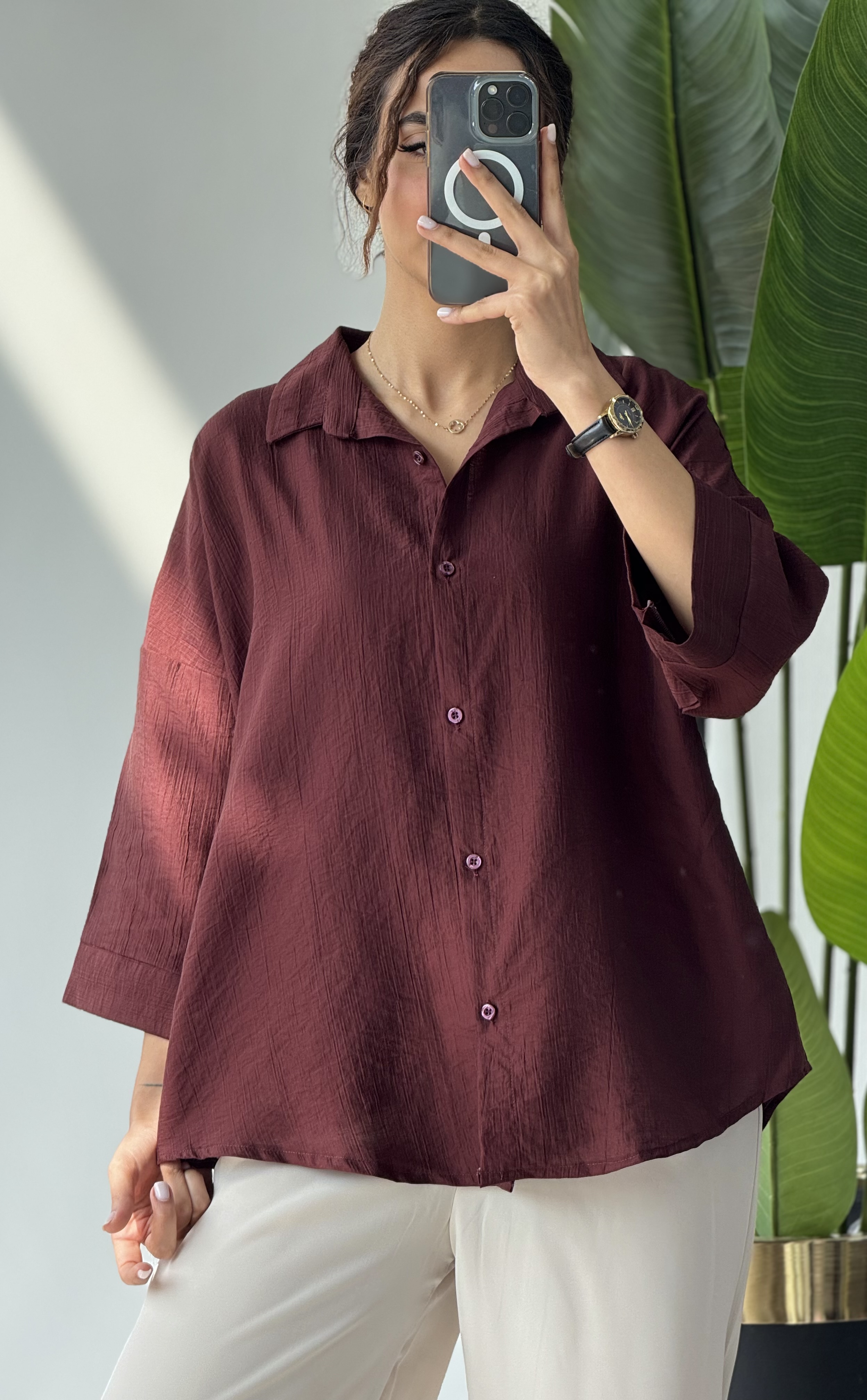 شومیز شیشه ای ساده 1141