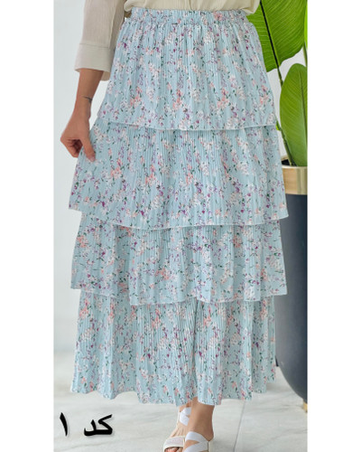 دامن چیندار گلدار 1048